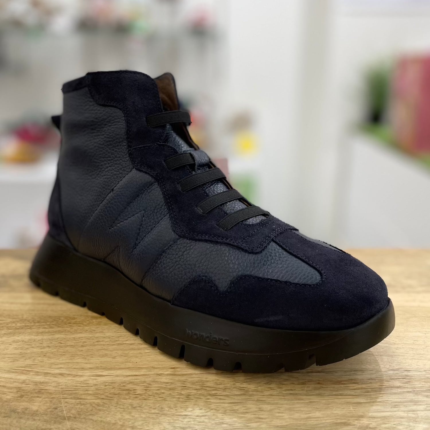 Wonders A-2451 Ladies Spanish Navy Leather Pull On Ankle Boots-elevate your sole