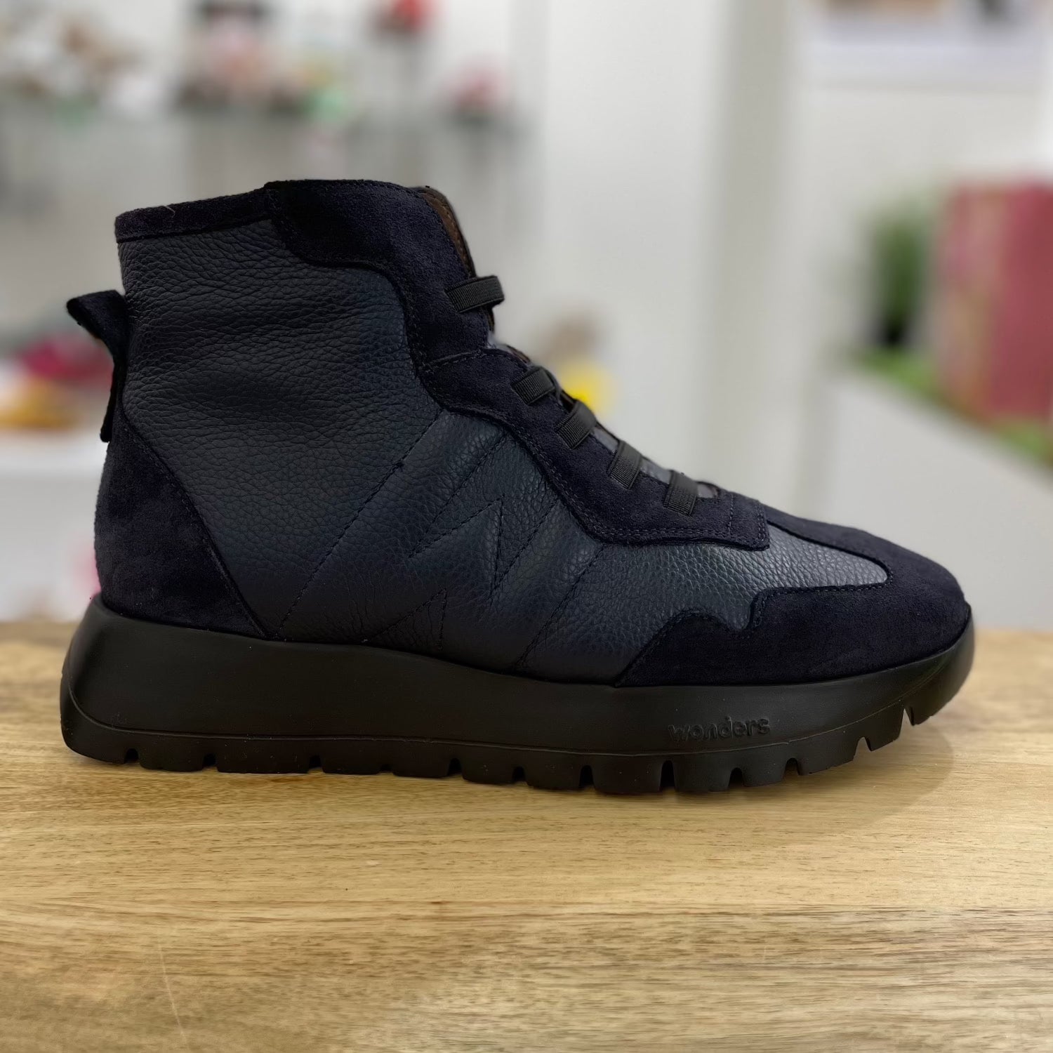 Wonders A-2451 Ladies Spanish Navy Leather Pull On Ankle Boots-elevate your sole