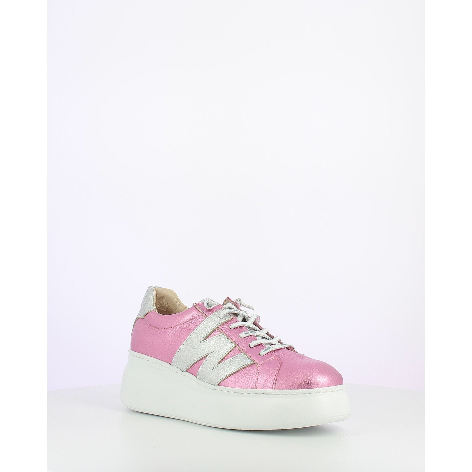 Wonders A-2650 Ladies Spanish Pink Leather Slip On Trainers-elevate your sole