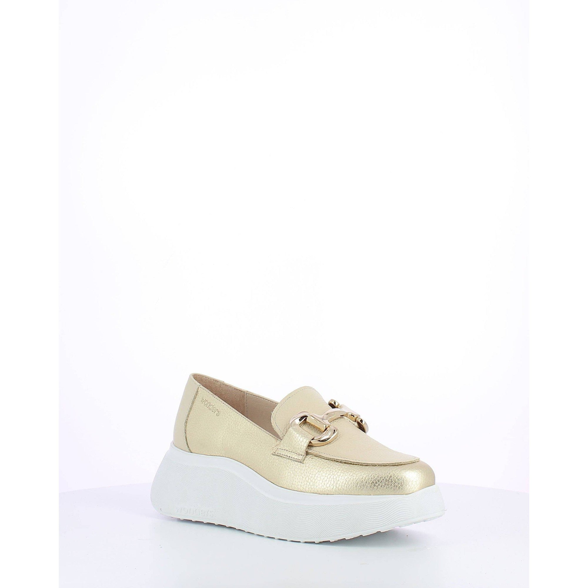 Wonders A-3604 Ladies Spanish Gold Leather Slip On Loafers-elevate your sole