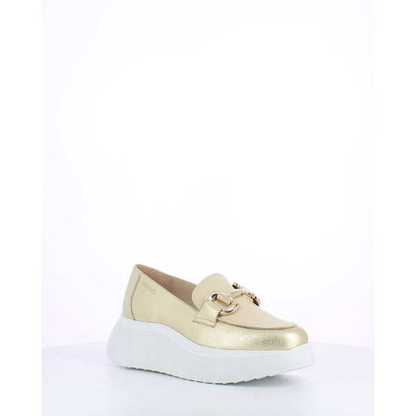 Wonders A-3604 Ladies Spanish Gold Leather Slip On Loafers-elevate your sole