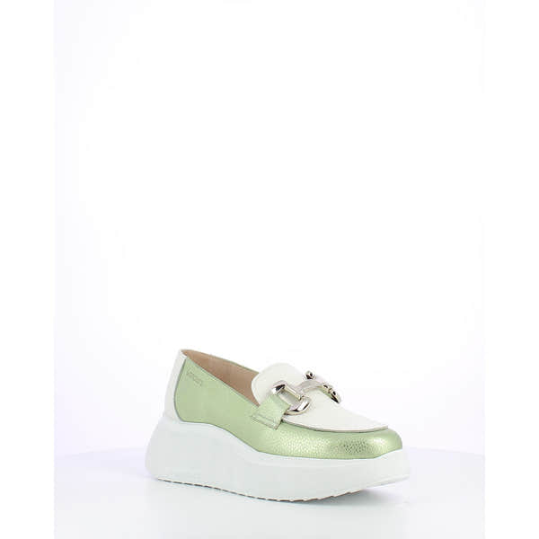 Wonders A-3604 Ladies Spanish Mint Green Leather Slip On Loafers-elevate your sole