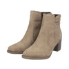 Rieker Y2058-24 Ladies Brown Suede Side Zip Ankle Boots