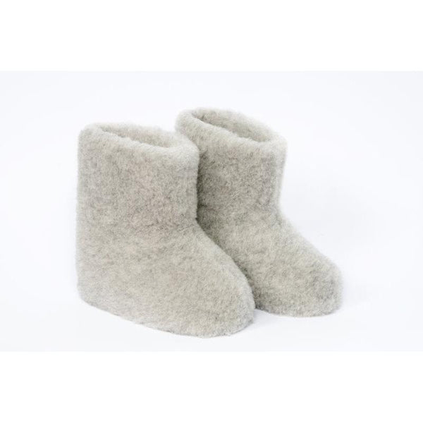 Yoko Boot Unisex Light Grey Pure Wool Bootie Slippers - elevate your sole