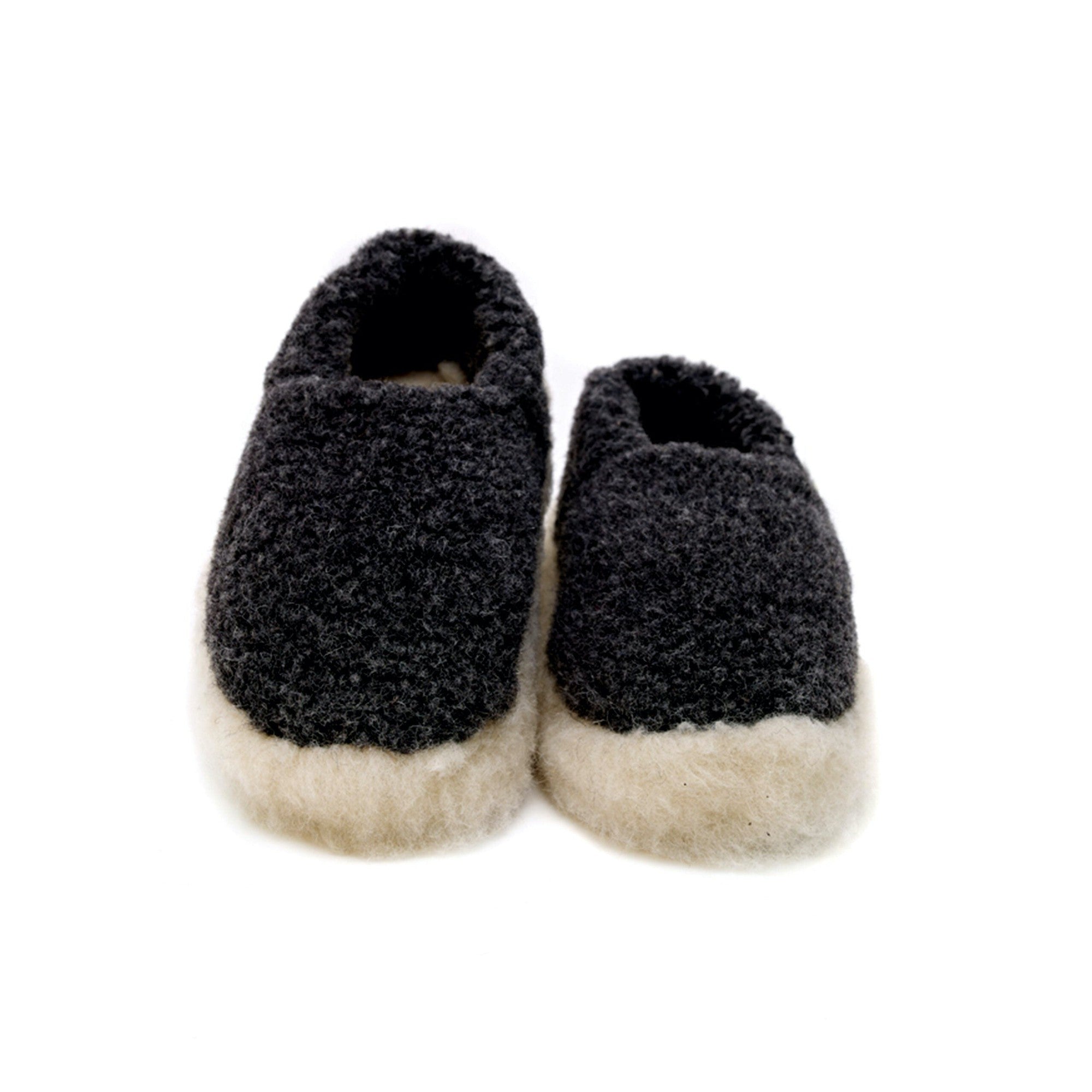 Yoko Full Unisex Black Wool Slippers-elevate your sole