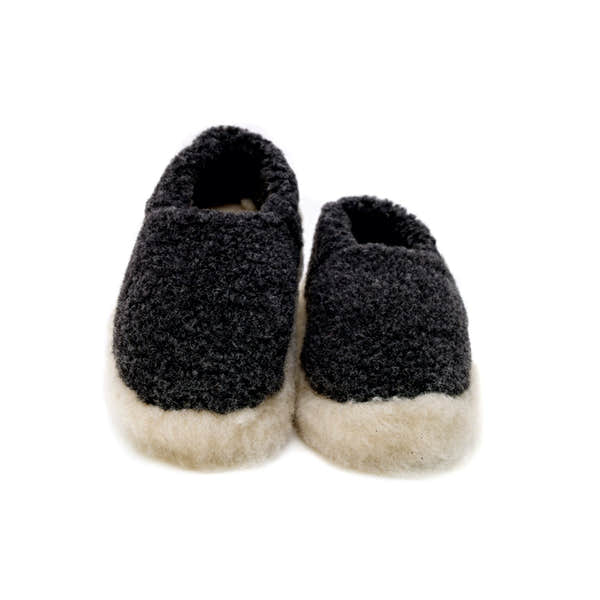 Yoko Full Unisex Black Wool Slippers-elevate your sole