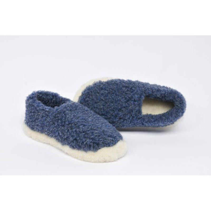 Yoko Full Unisex Dark Blue Wool Slippers-elevate your sole