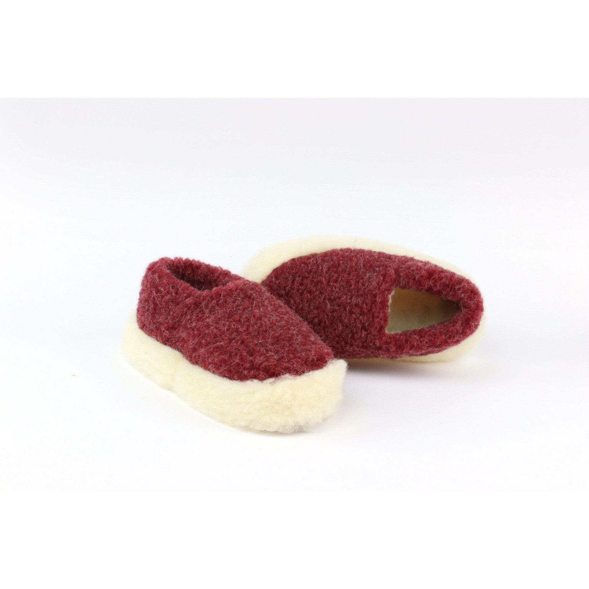 Yoko Full Unisex Dark Red Wool Slippers - elevate your sole