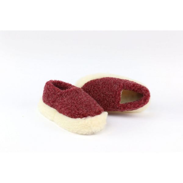 Yoko Full Unisex Dark Red Wool Slippers - elevate your sole