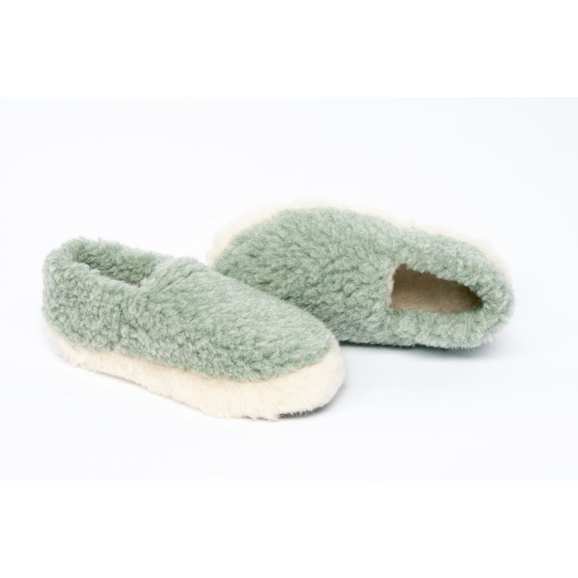 Yoko Full Unisex Green Wool Slippers - elevate your sole