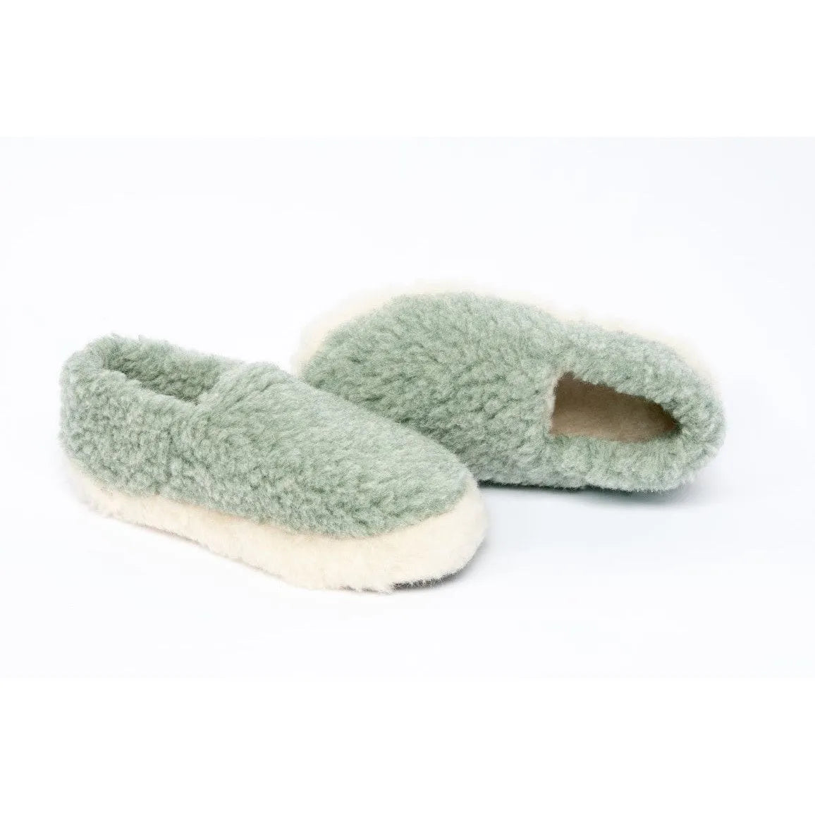 Yoko Full Unisex Green Wool Slippers - elevate your sole
