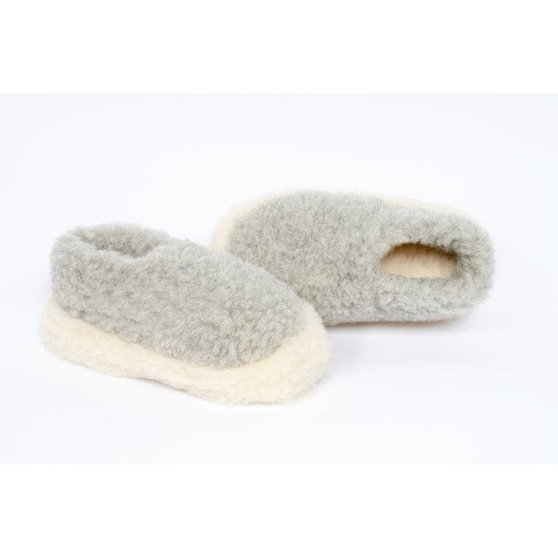 Yoko Full Unisex Light Grey Wool Slippers - elevate your sole