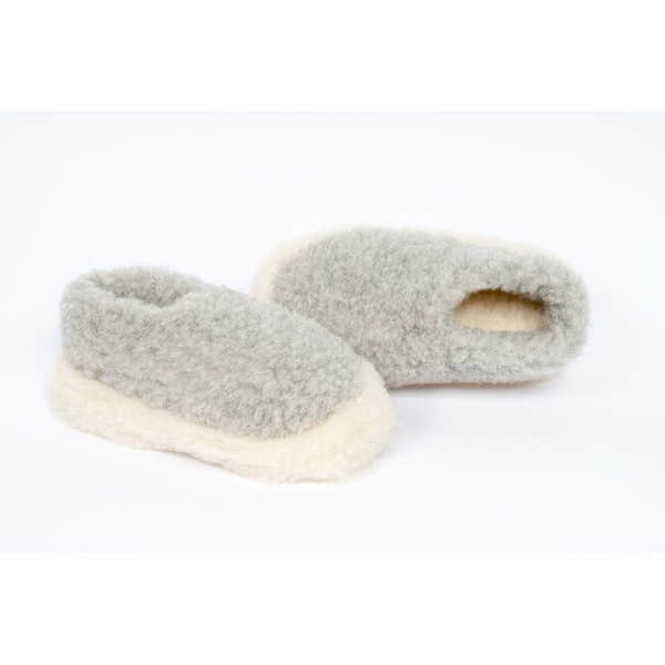 Yoko Full Unisex Light Grey Wool Slippers - elevate your sole