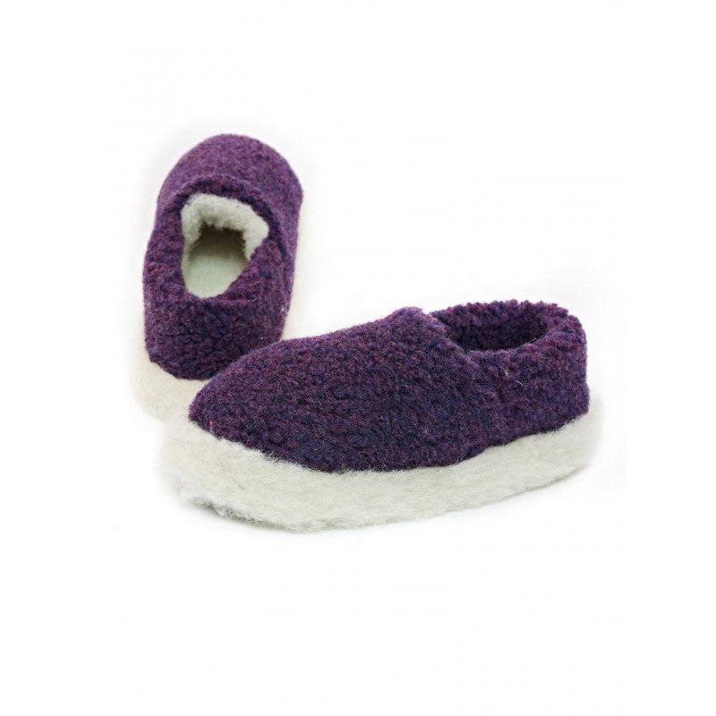 Yoko Full Unisex Violet Purple Wool Slippers - elevate your sole
