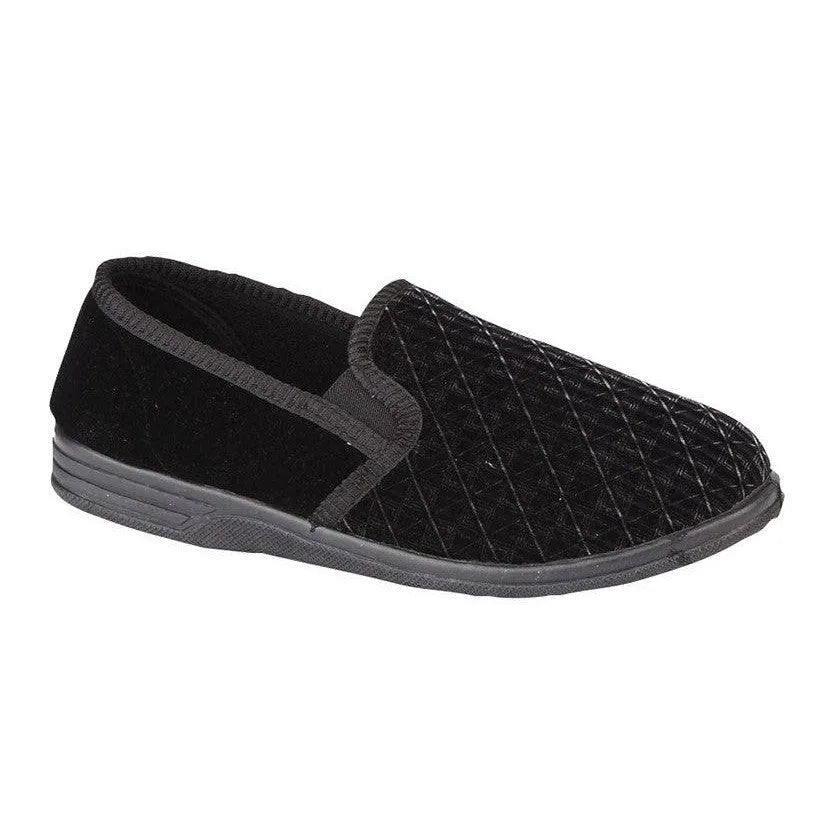 Zedzzz MS466A Mens Black Full Slipper-elevate your sole