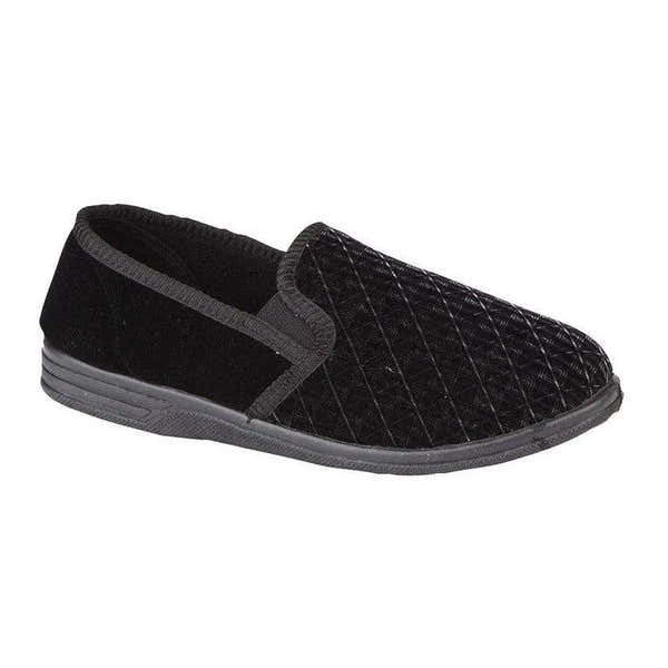 Zedzzz MS466A Mens Black Full Slipper-elevate your sole