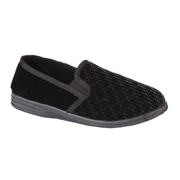 Zedzzz MS466A Mens Black Full Slipper-elevate your sole