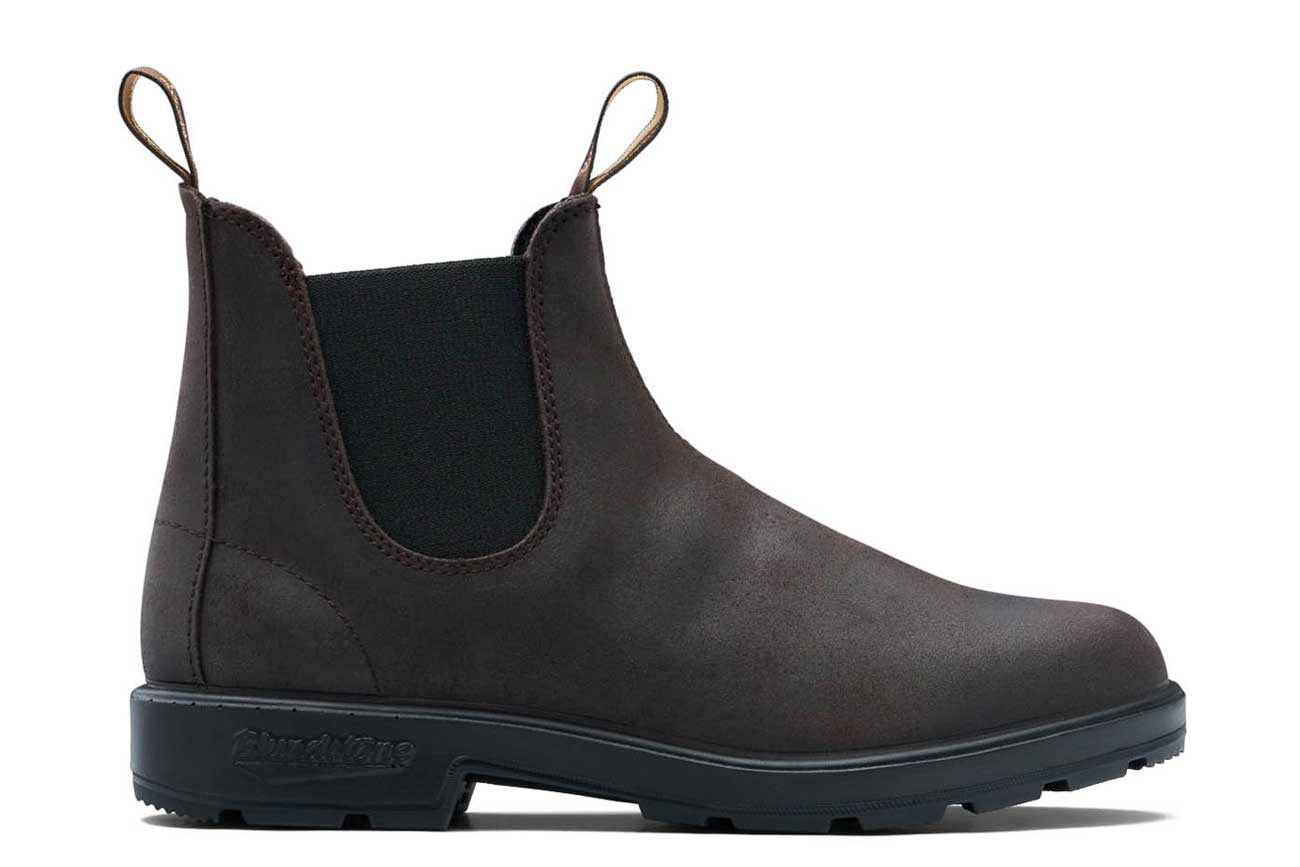 Blundstone 2610 dark brown Chelsea boot, side profile