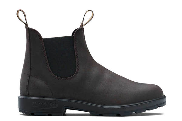 Blundstone 2610 dark brown Chelsea boot, side profile