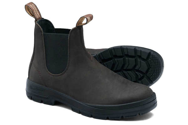 Blundstone 2634 rocky road Chelsea boot, paired boots and outsole view