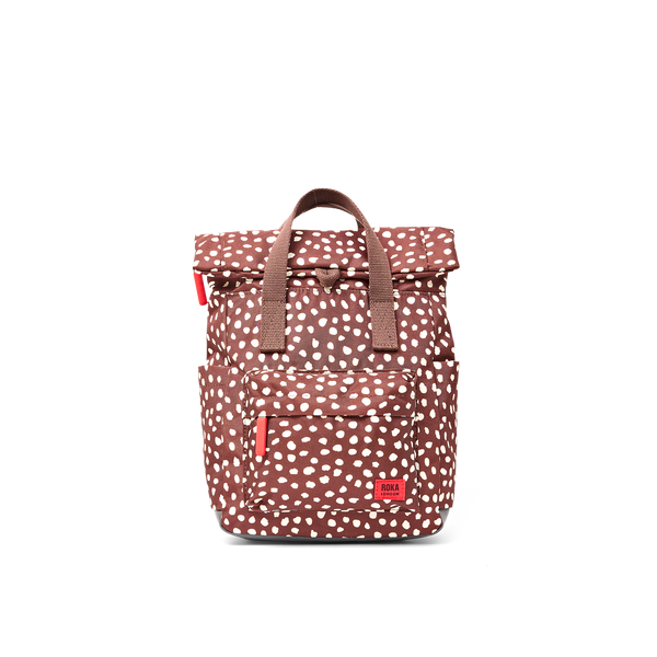 Roka Canfield Brown Dot Small Backpack, front view (2)