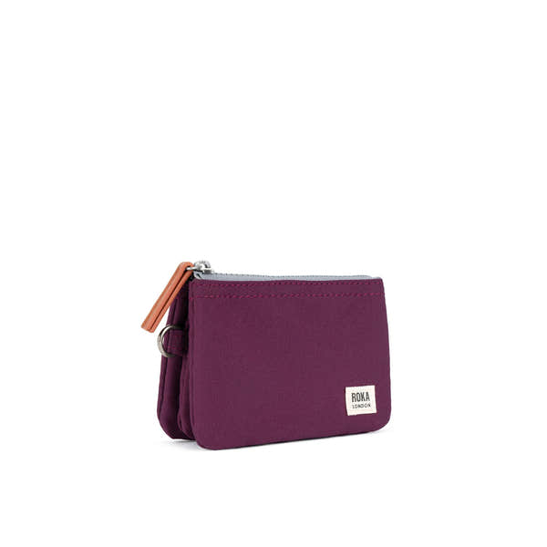Roka Carnaby Wallet Cherry Lacquer Small, angled side view (1)