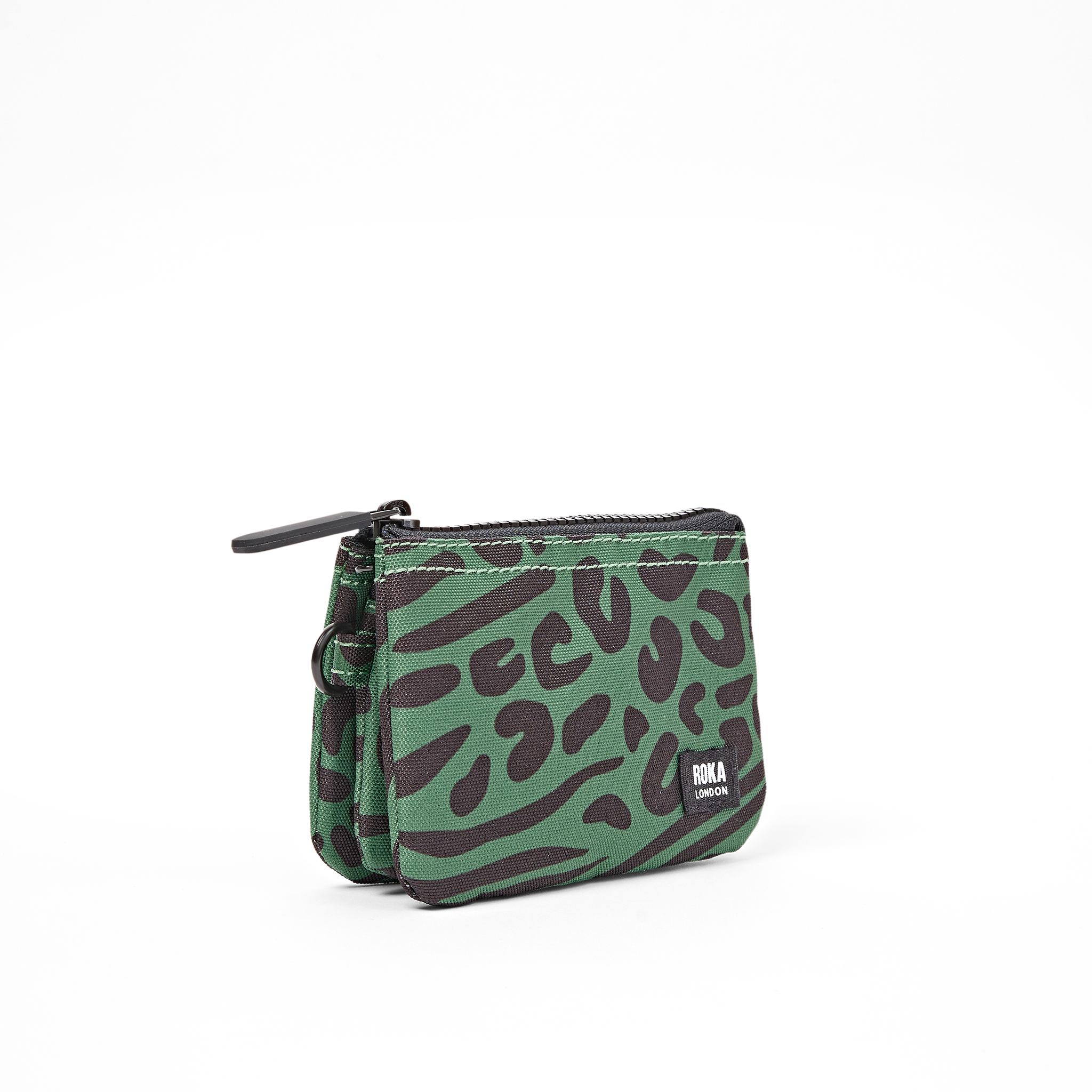 Roka Carnaby Wallet Mixed Animal Artichoke Small, angled side view (1)