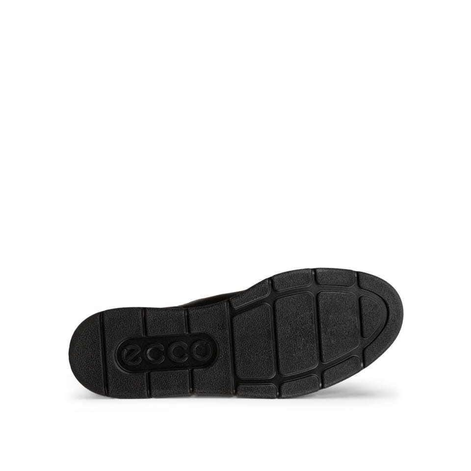 Ecco Bella 2 W Chelsea Ladies Black Leather Pull On Ankle Boots, side view.