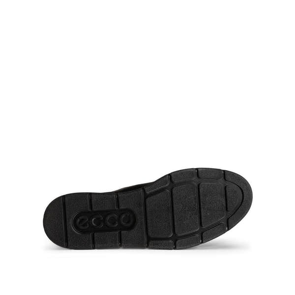 Ecco Bella 2 W Chelsea Ladies Black Leather Pull On Ankle Boots, side view.