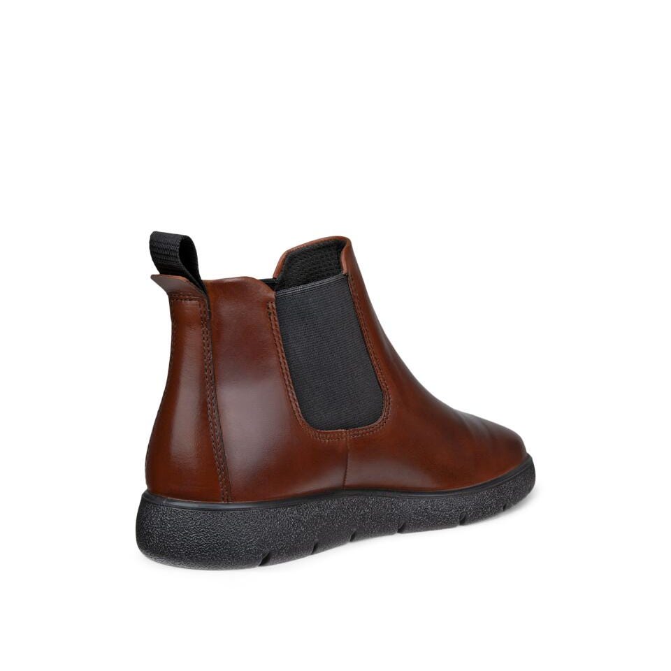 Ecco Bella 2 W Chelsea Ladies Mink Leather Pull On Ankle Boots, rear view.