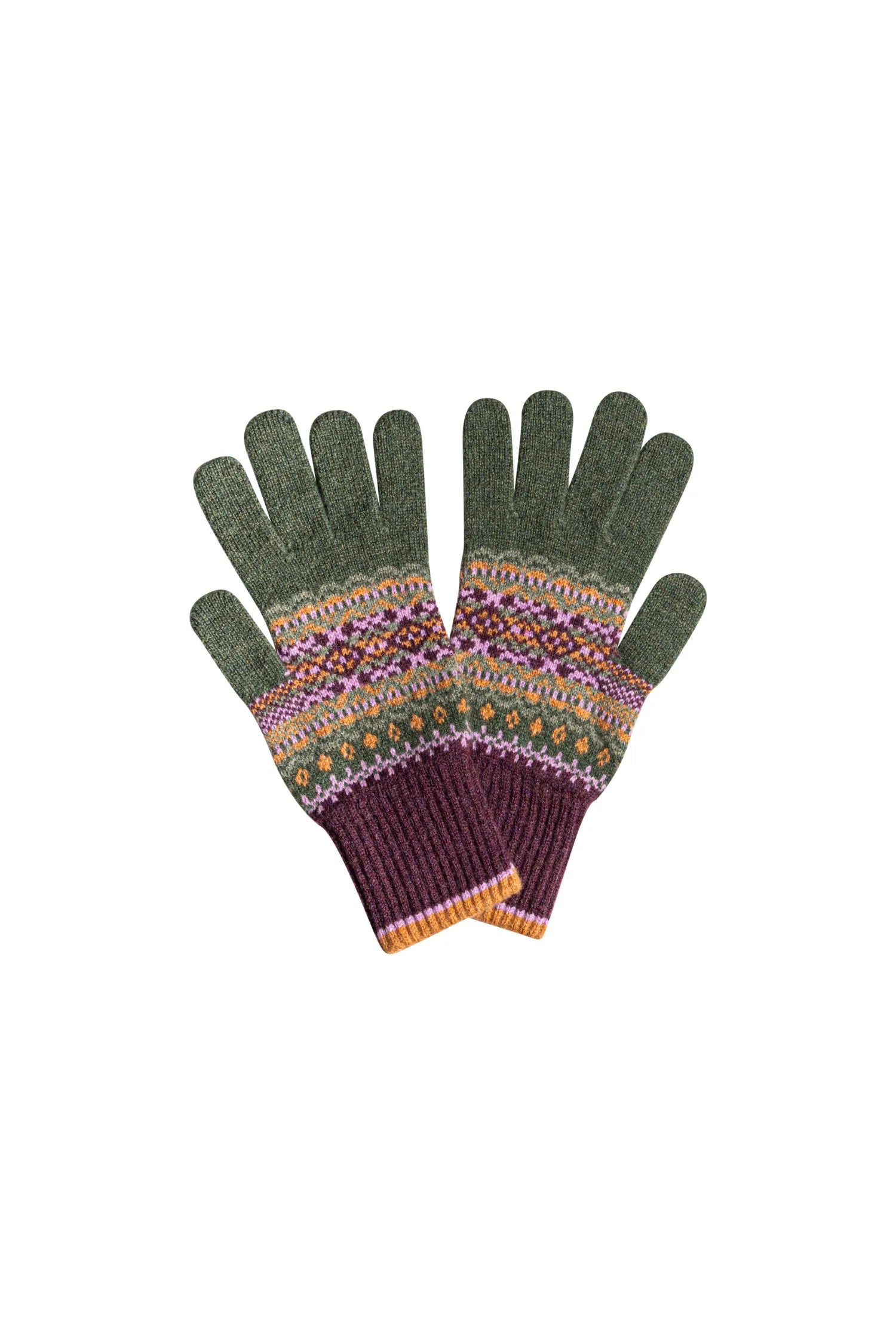Eribé Alloa Gloves in Tyrian-Thistle, front product view