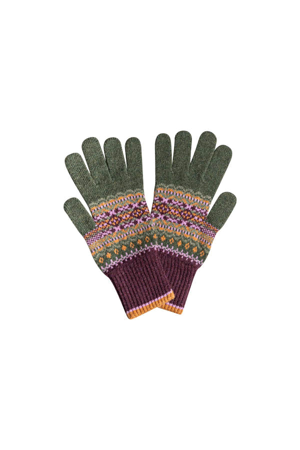 Eribé Alloa Gloves in Tyrian-Thistle, front product view