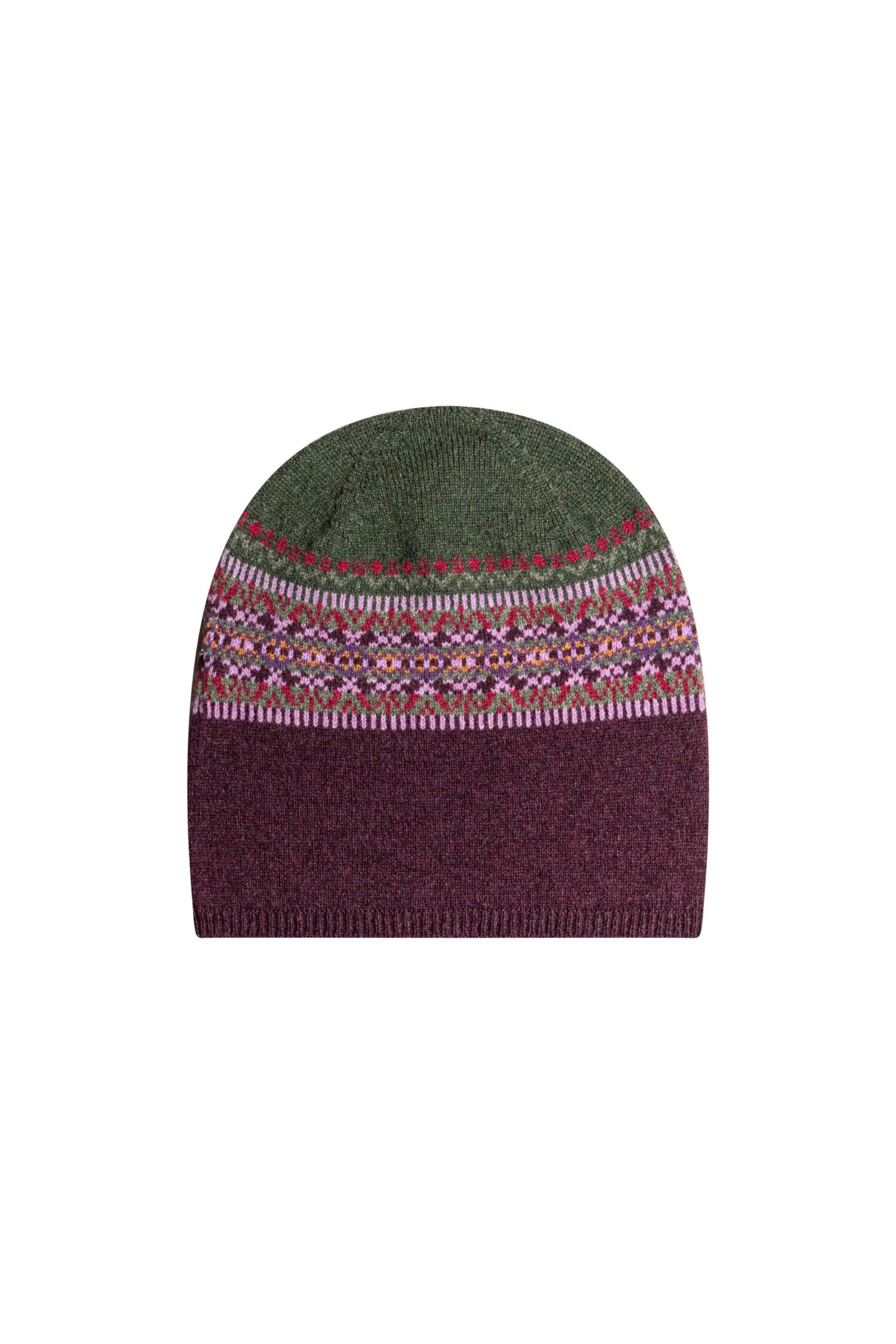 Eribé Alloa Beanie in Tyrian-Thistle, front product view