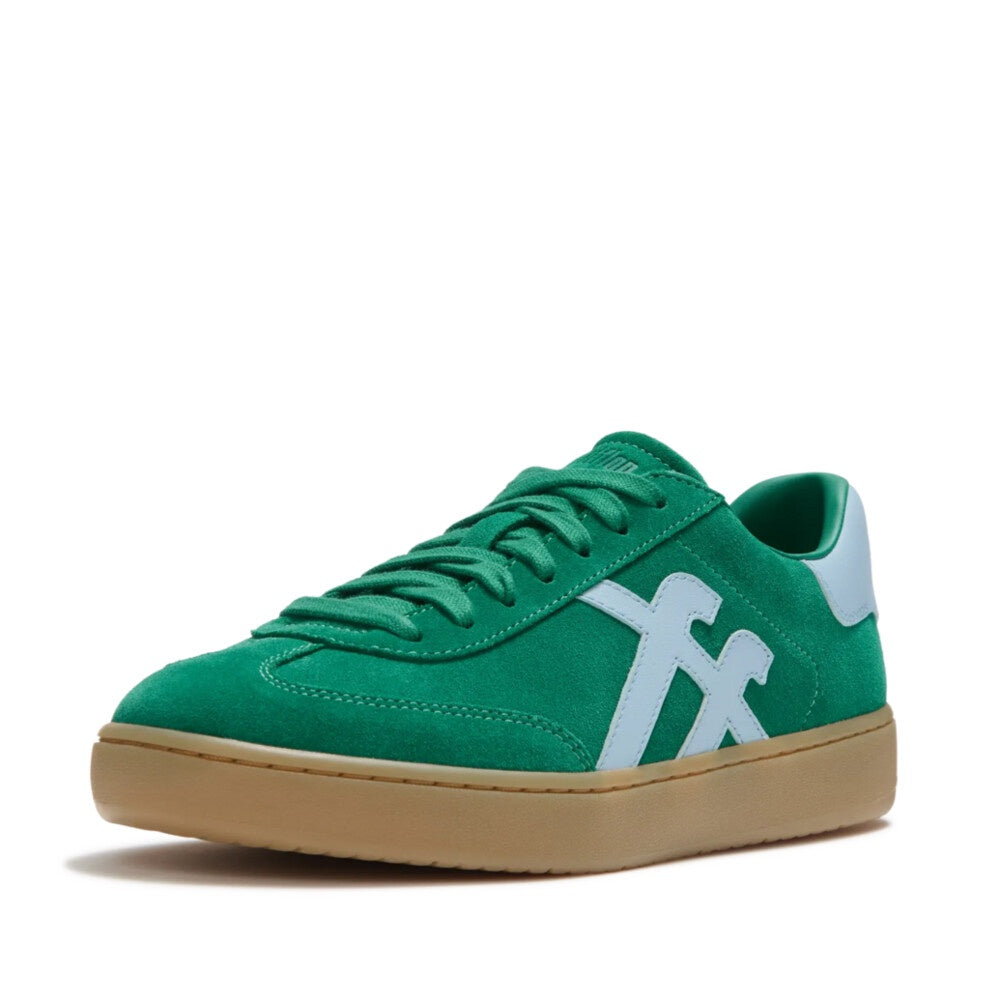FitFlop A6I-E43, Marine Green/Cloudy Blue, three-quarter view.