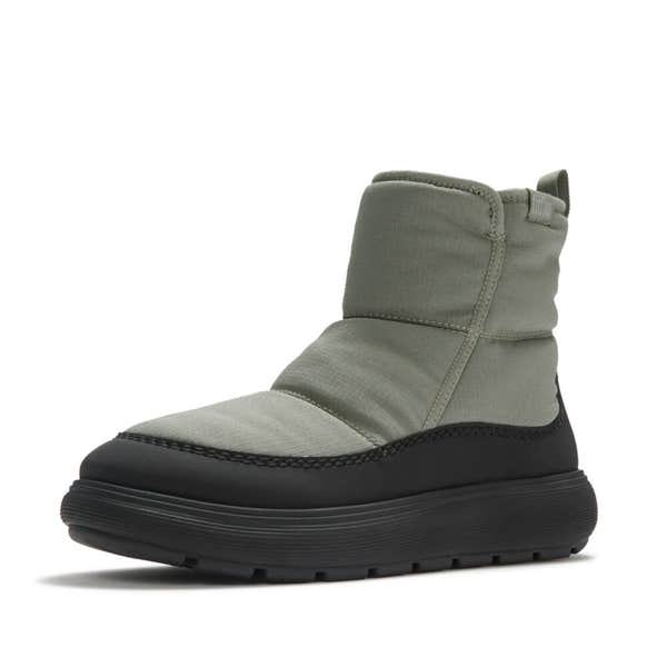 FitFlop ABT-E33, Grey Sage, three-quarter view.