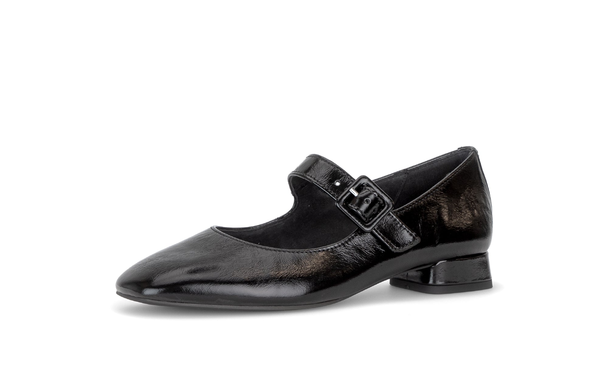 Gabor Iggy black mary jane shoes, rotating product angle 23.