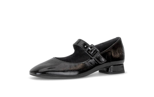 Gabor Iggy black mary jane shoes, rotating product angle 23.