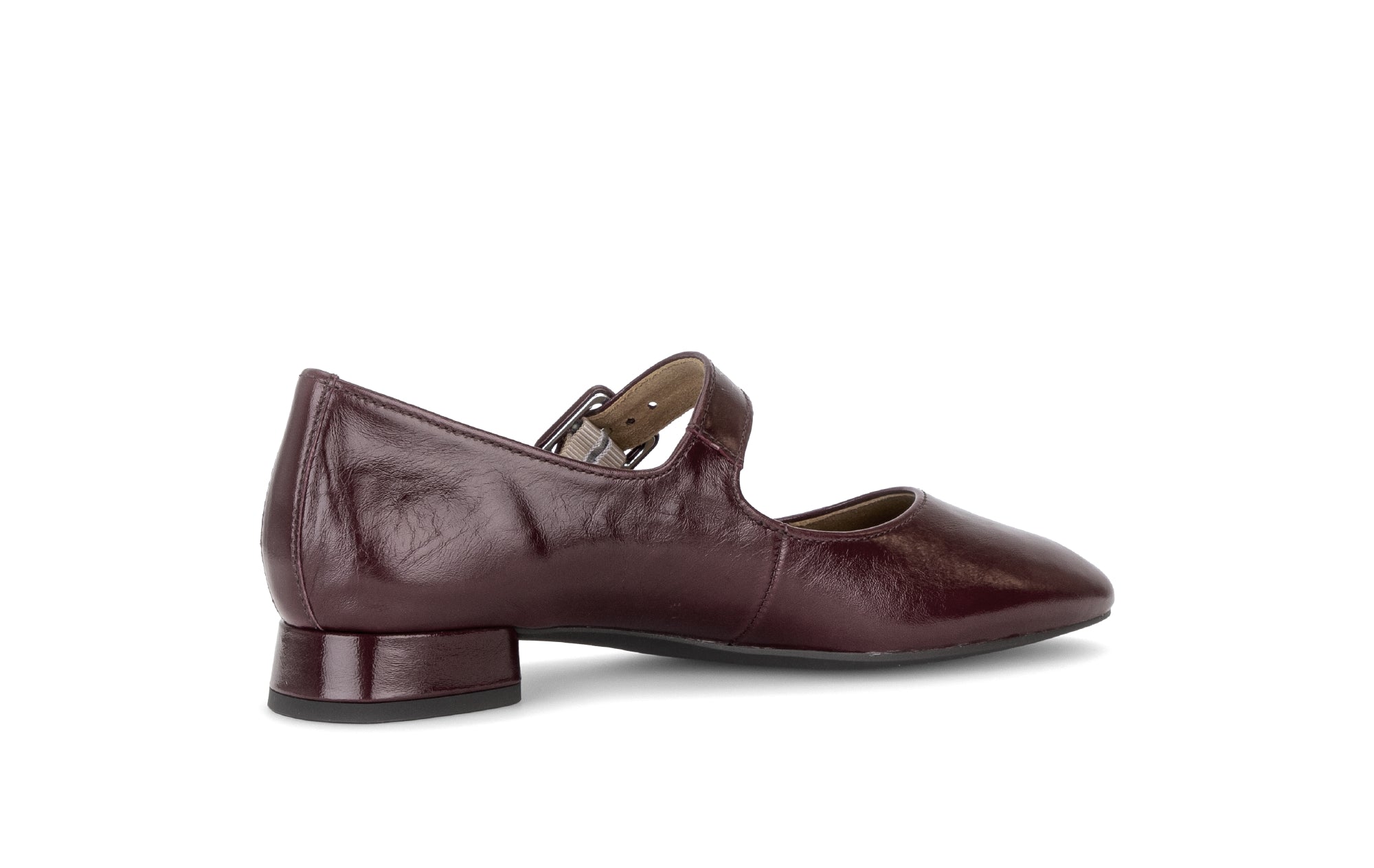 Gabor Iggy mulberry burgundy mary jane shoes, rotating product angle 11.