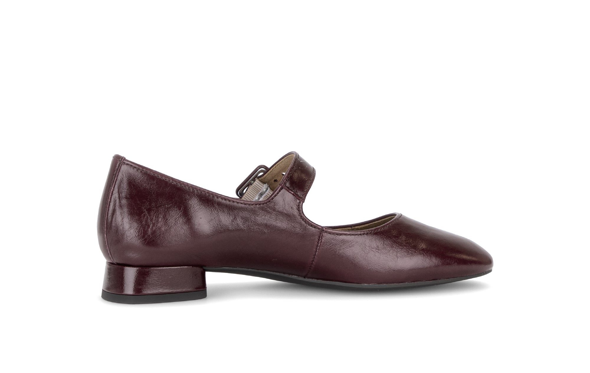 Gabor Iggy mulberry burgundy mary jane shoes, rotating product angle 12.