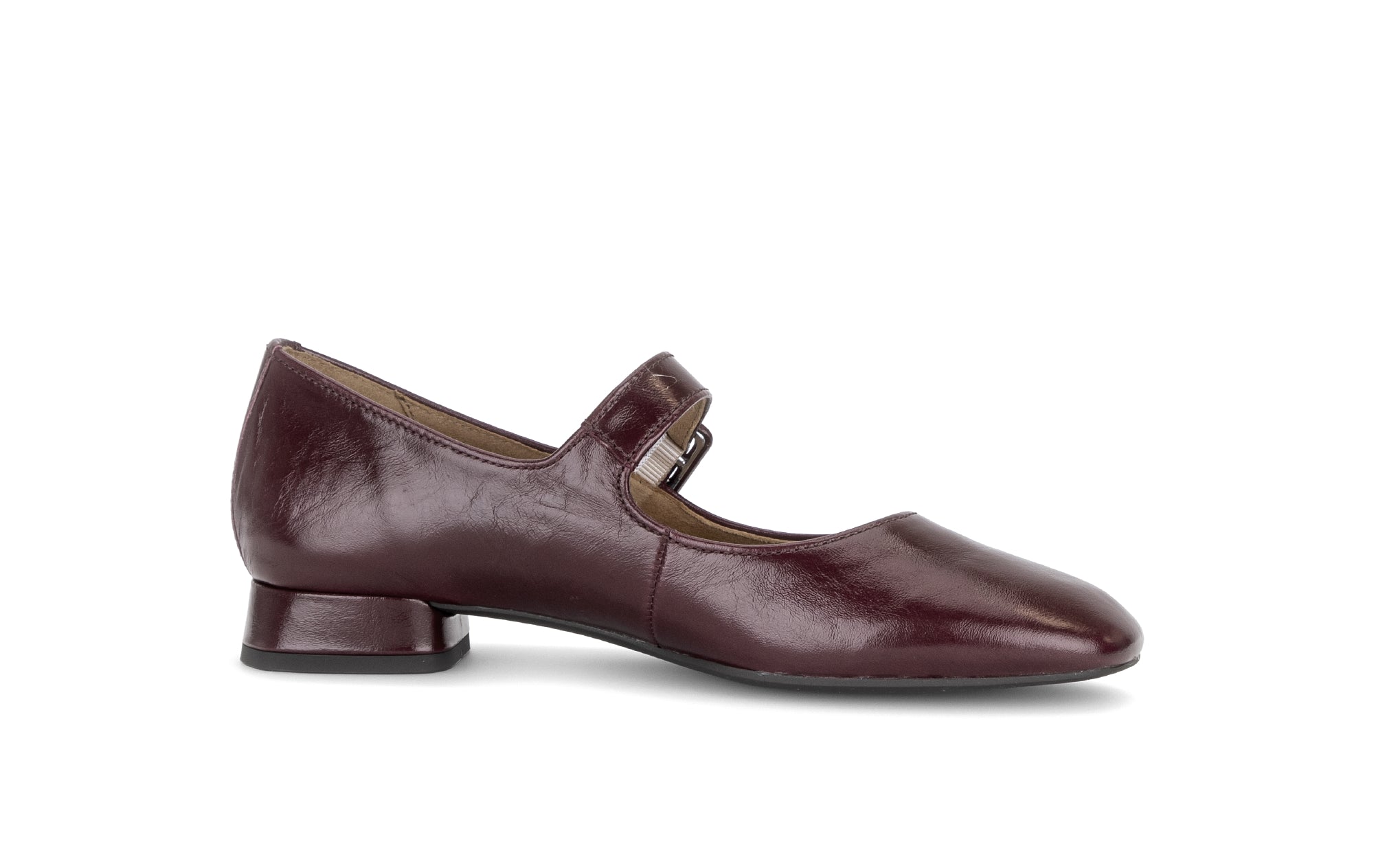 Gabor Iggy mulberry burgundy mary jane shoes, rotating product angle 14.