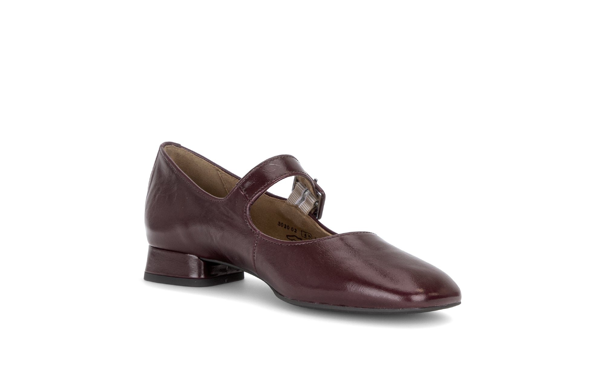 Gabor Iggy mulberry burgundy mary jane shoes, rotating product angle 16.