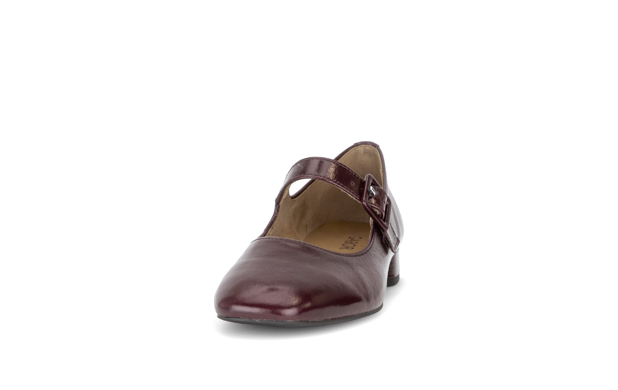 Gabor Iggy mulberry burgundy mary jane shoes, rotating product angle 20.