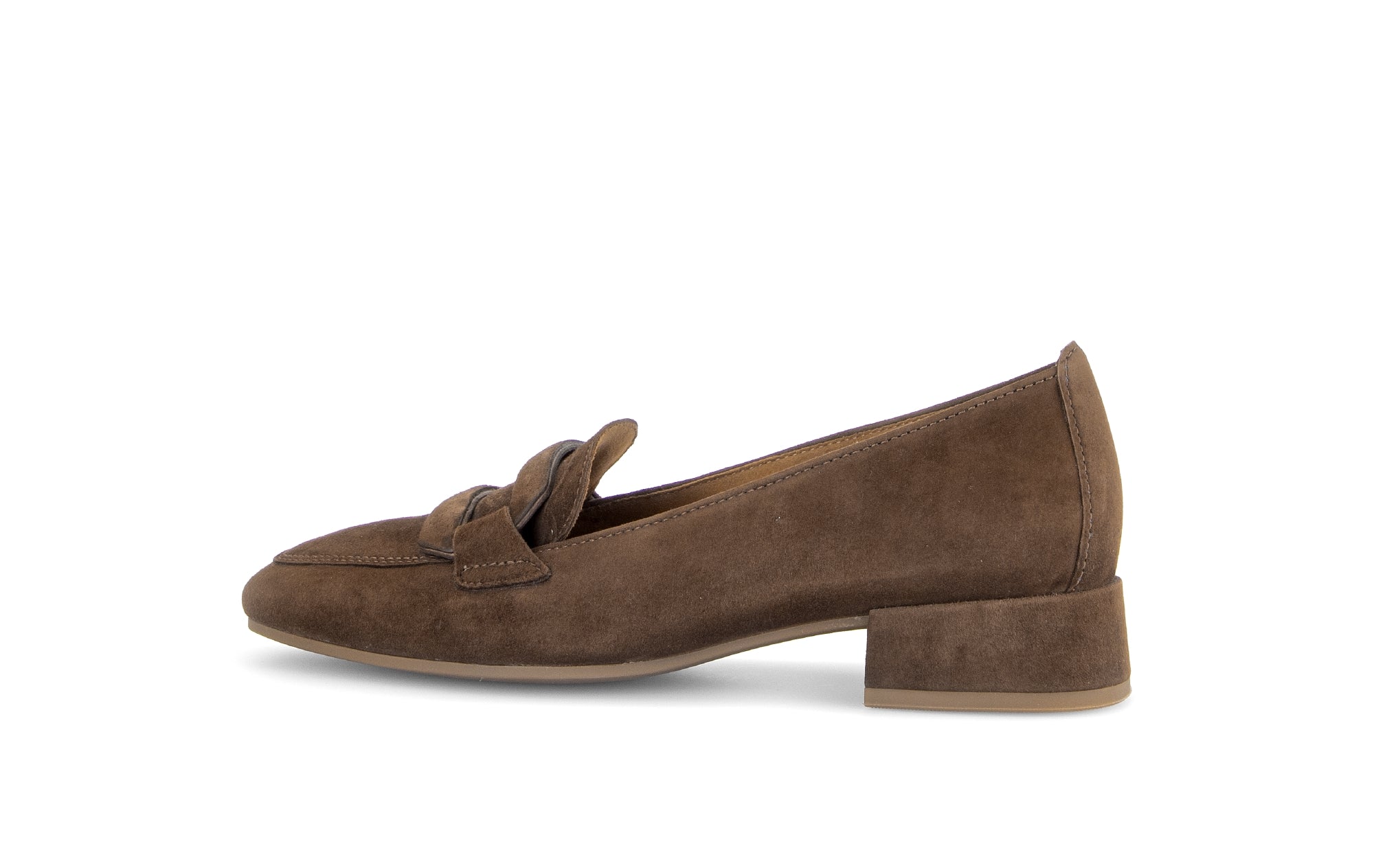 Gabor Great cacao brown loafers, rotating product angle 02.