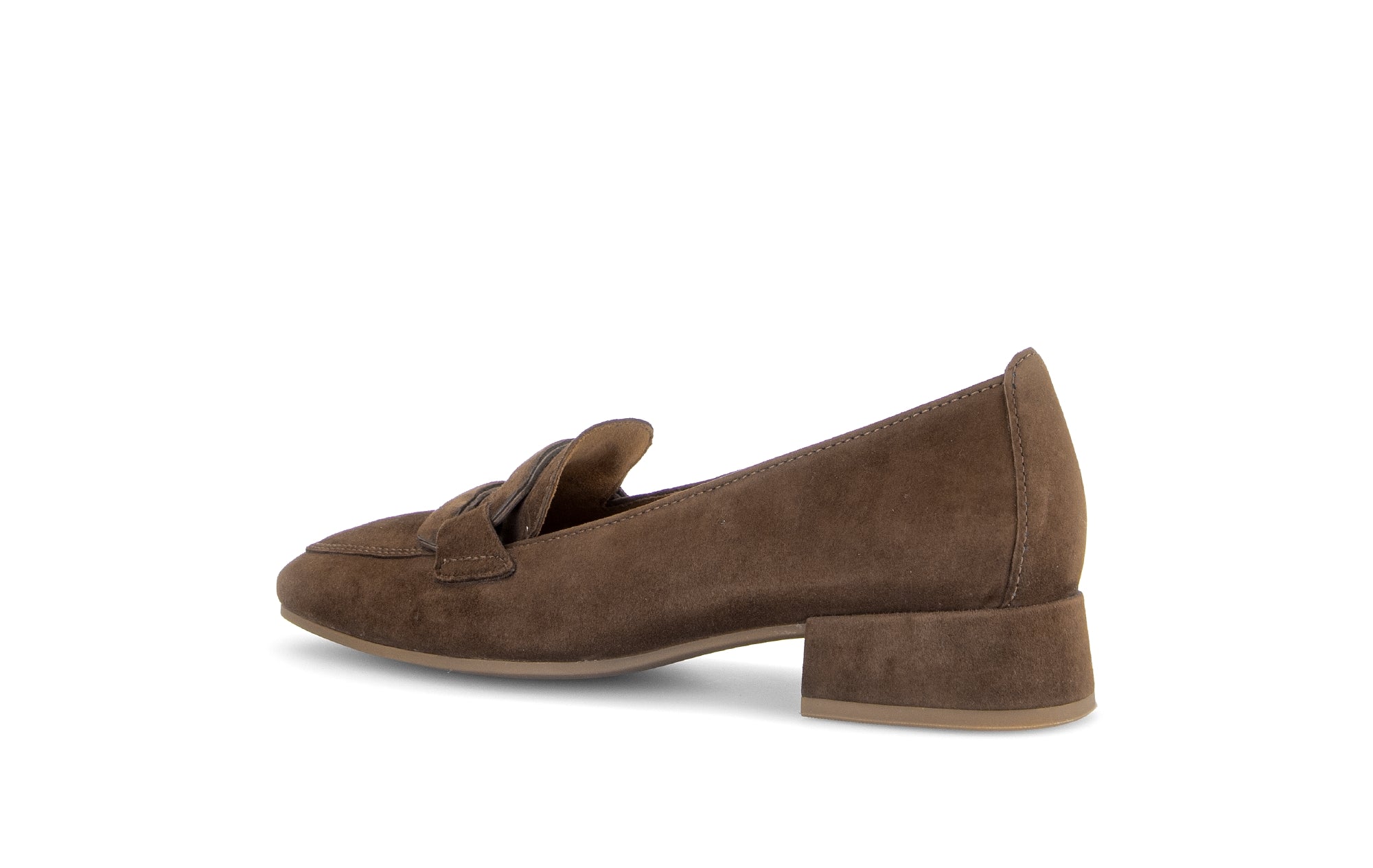 Gabor Great cacao brown loafers, rotating product angle 03.