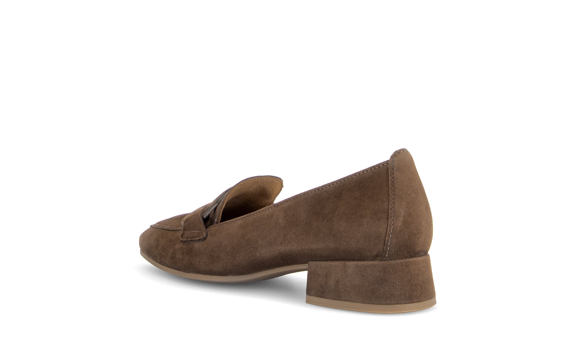 Gabor Great cacao brown loafers, rotating product angle 04.