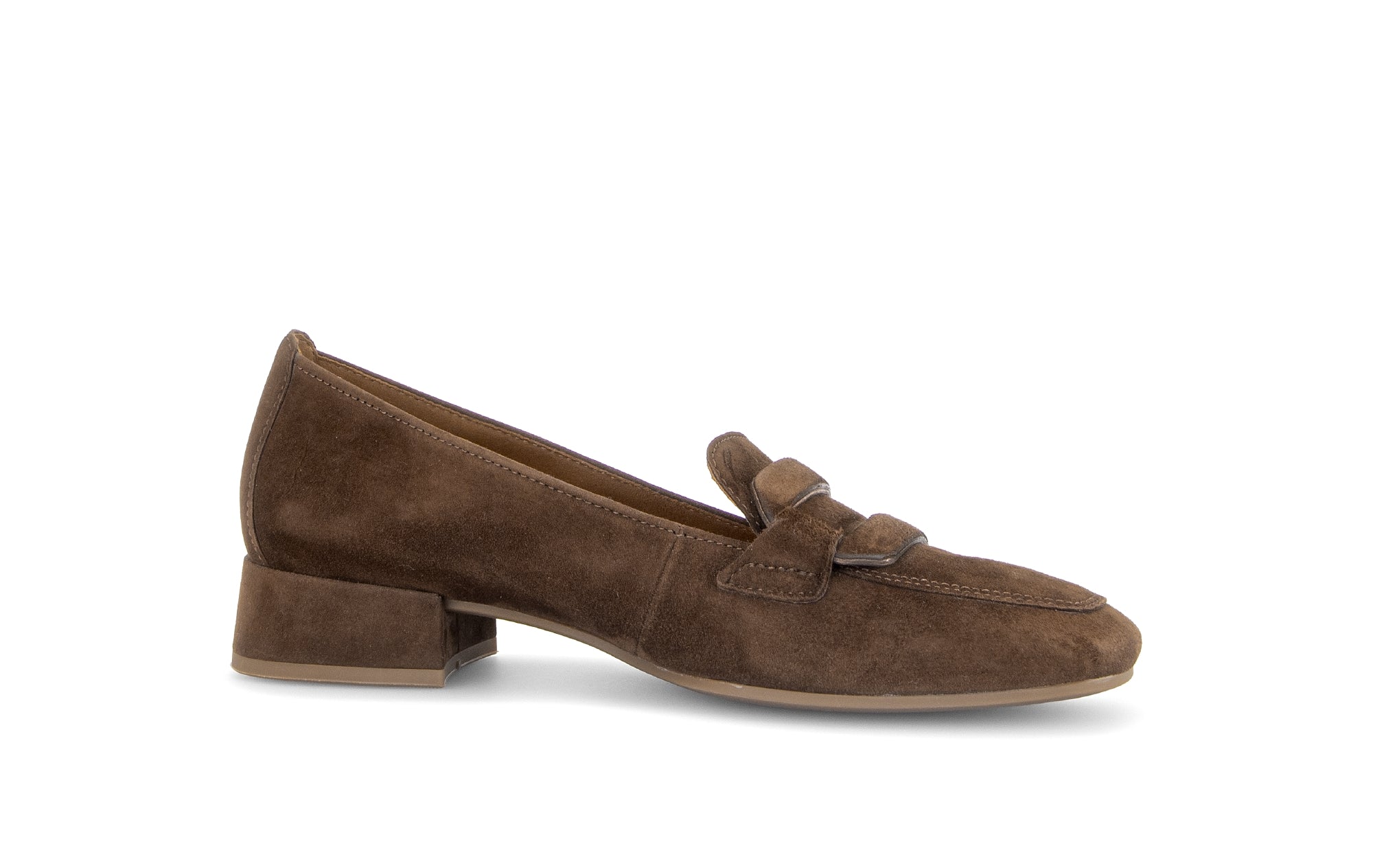 Gabor Great cacao brown loafers, rotating product angle 14.