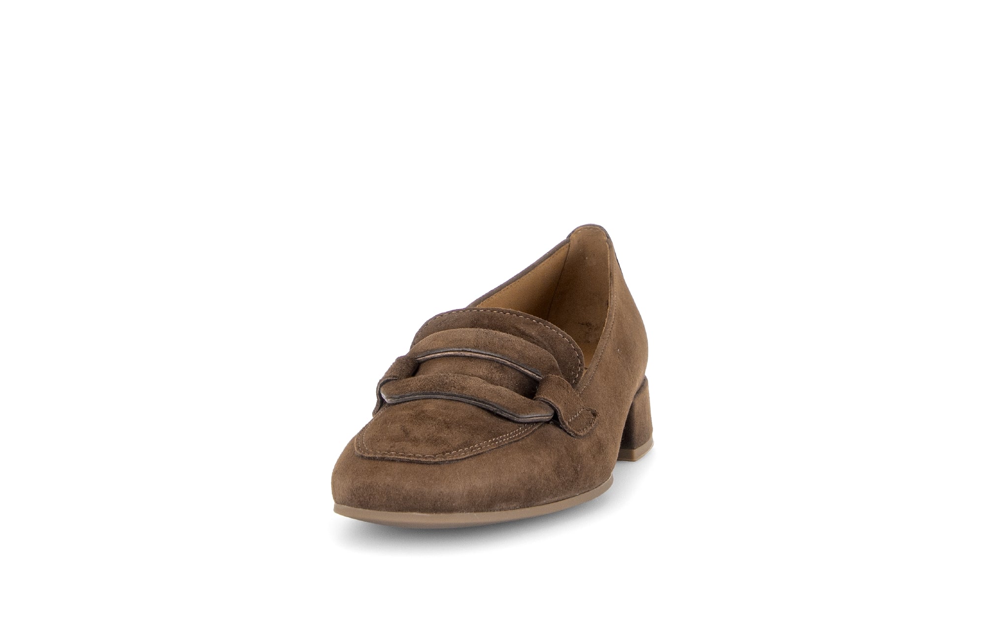 Gabor Great cacao brown loafers, rotating product angle 20.