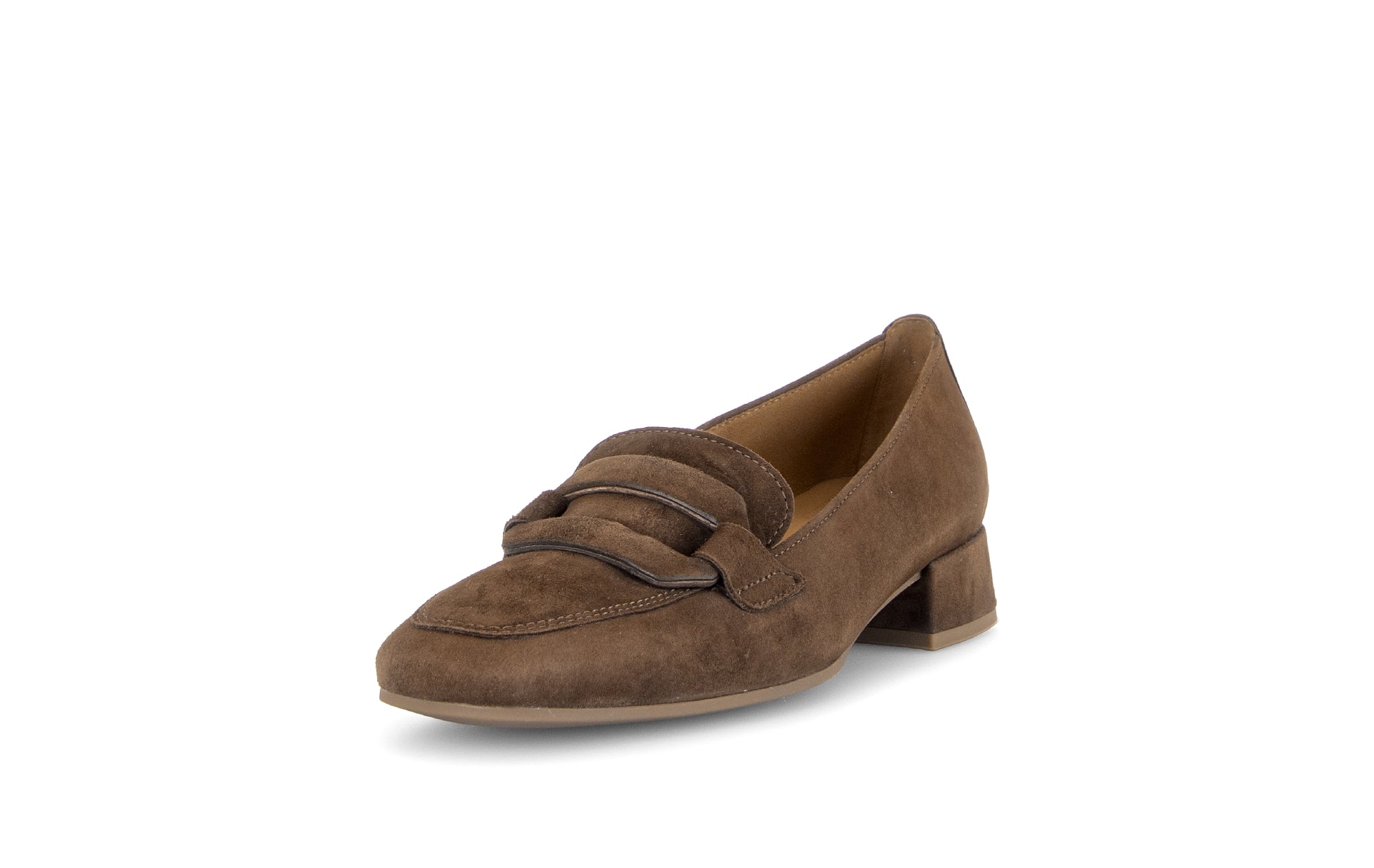Gabor Great cacao brown loafers, rotating product angle 21.