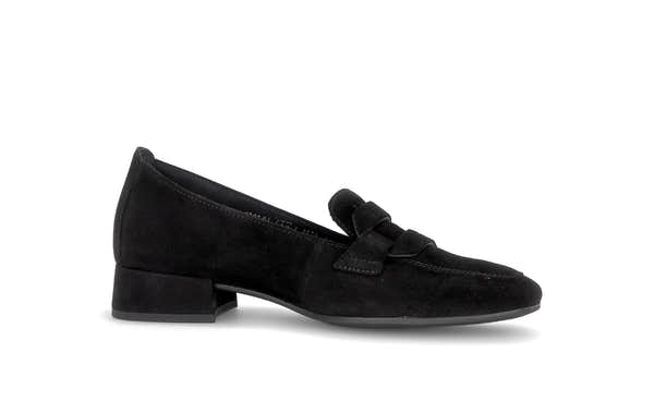 Gabor Great black loafers, rotating product angle 14.