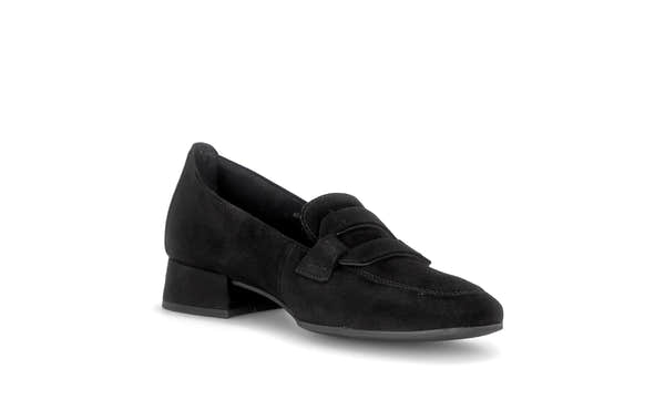 Gabor Great black loafers, rotating product angle 16.